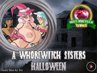 A WhoreWitch Sisters Halloween sexy witch porn game