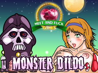 Monster dildo masturbation in the 3D virtual dildo game