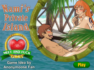 Private porn beach fuck game in Nami's Private Island