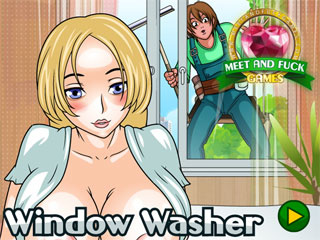 Window girl porn game with window girl washer